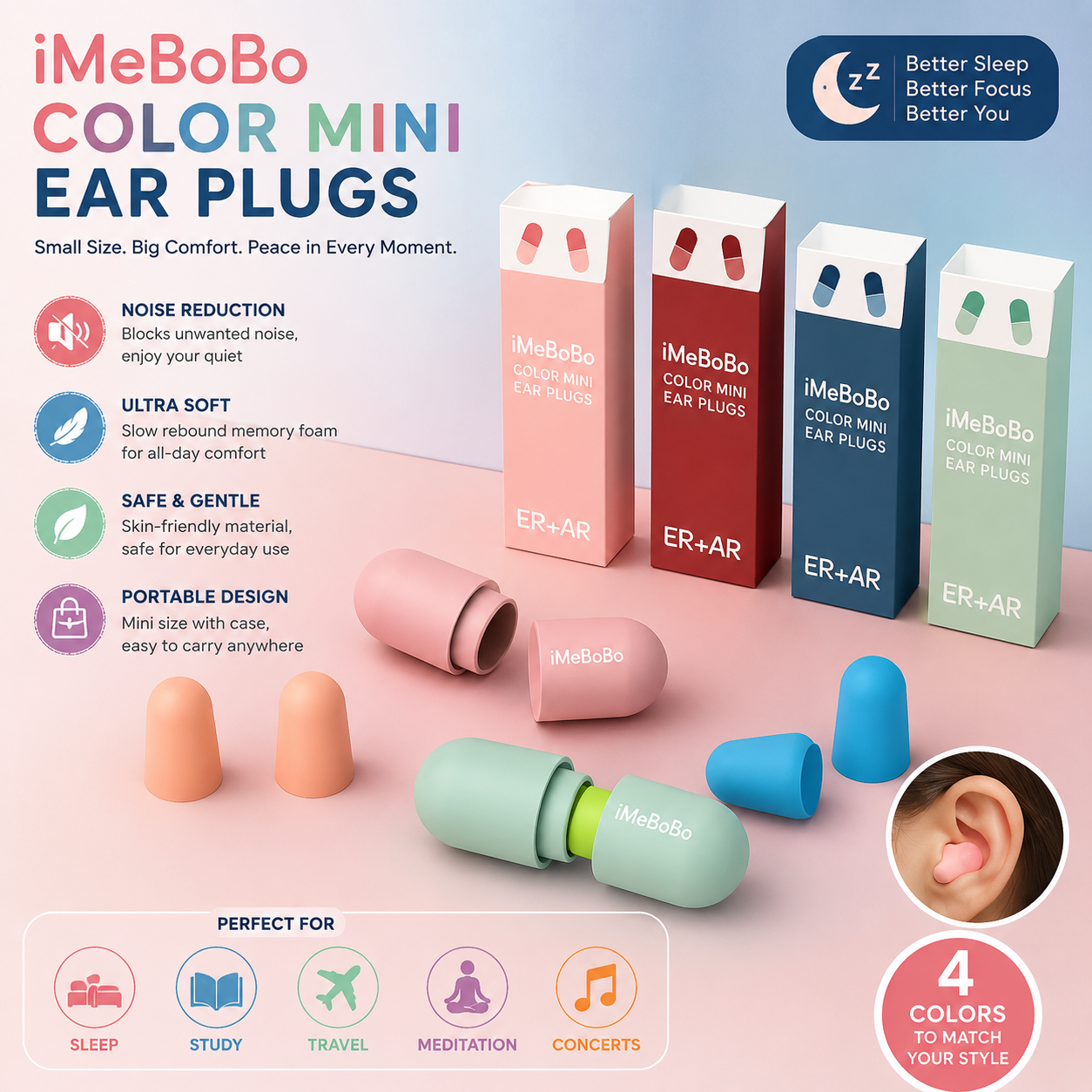 Soundproof Sleeping Ear Plugs For Sleep Special Mute Soft Slow Rebound Student Podazz 2