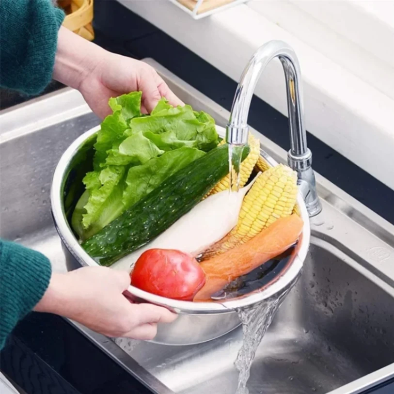 Stainless steel 3 in 1 vegetable cutter & drain basket 5
