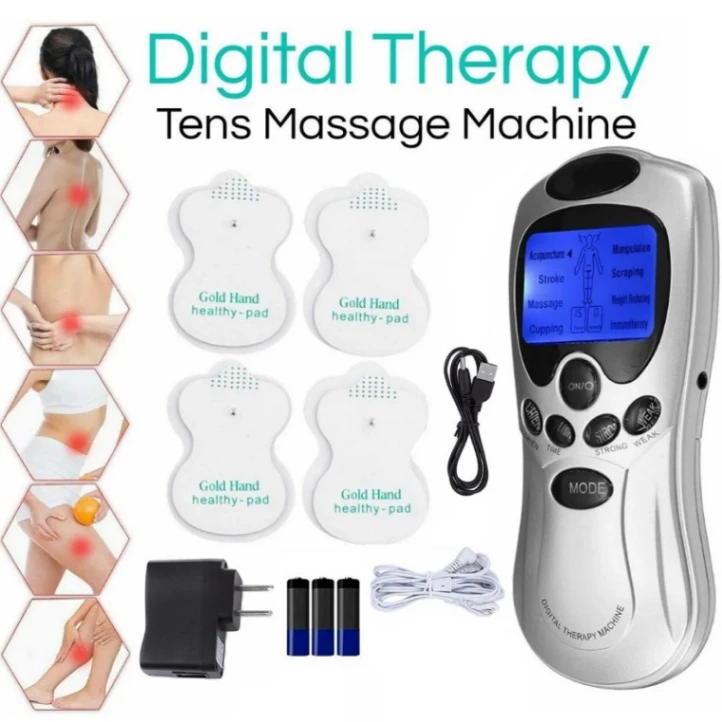 Digital Therapy Machine 4 Pad Therapy Machine Massager | Back Pain Relief | Acupuncture Pulse Stimulator