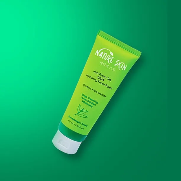🌿 Nature Skin Jeju Green Tea CICA Facial Foam* *মেড ইন কোরিয়া 🇰🇷 | প্রাকৃতিক যত্নে গভীর ক্লিনজিং 2