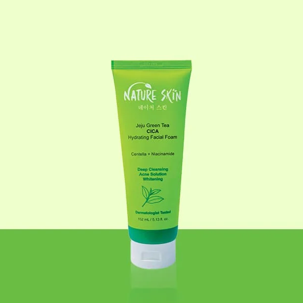 🌿 Nature Skin Jeju Green Tea CICA Facial Foam* *মেড ইন কোরিয়া 🇰🇷 | প্রাকৃতিক যত্নে গভীর ক্লিনজিং 3