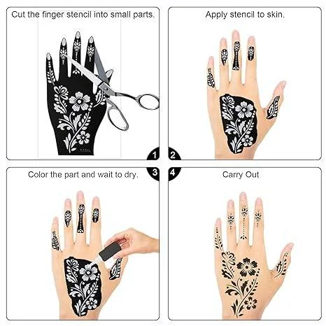 12Pcs 38mehedi sticker 3