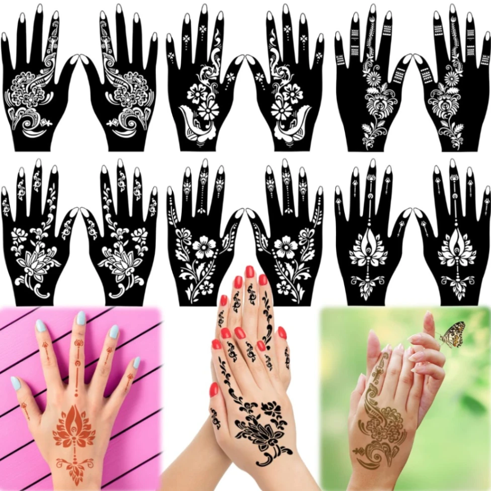 12Pcs 38mehedi sticker 6