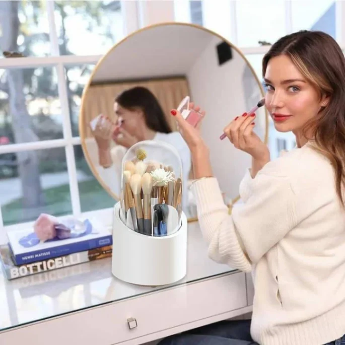 360° Rotating Makeup Brush Holder 6